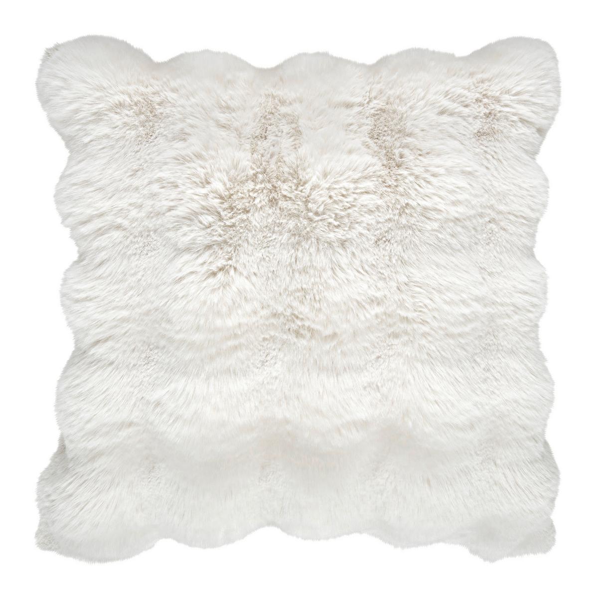 Kožušinový vankúš Bella, 45/45cm, prírodné farby - prírodná farba, Modern, textil (45/45cm) - Premium Living