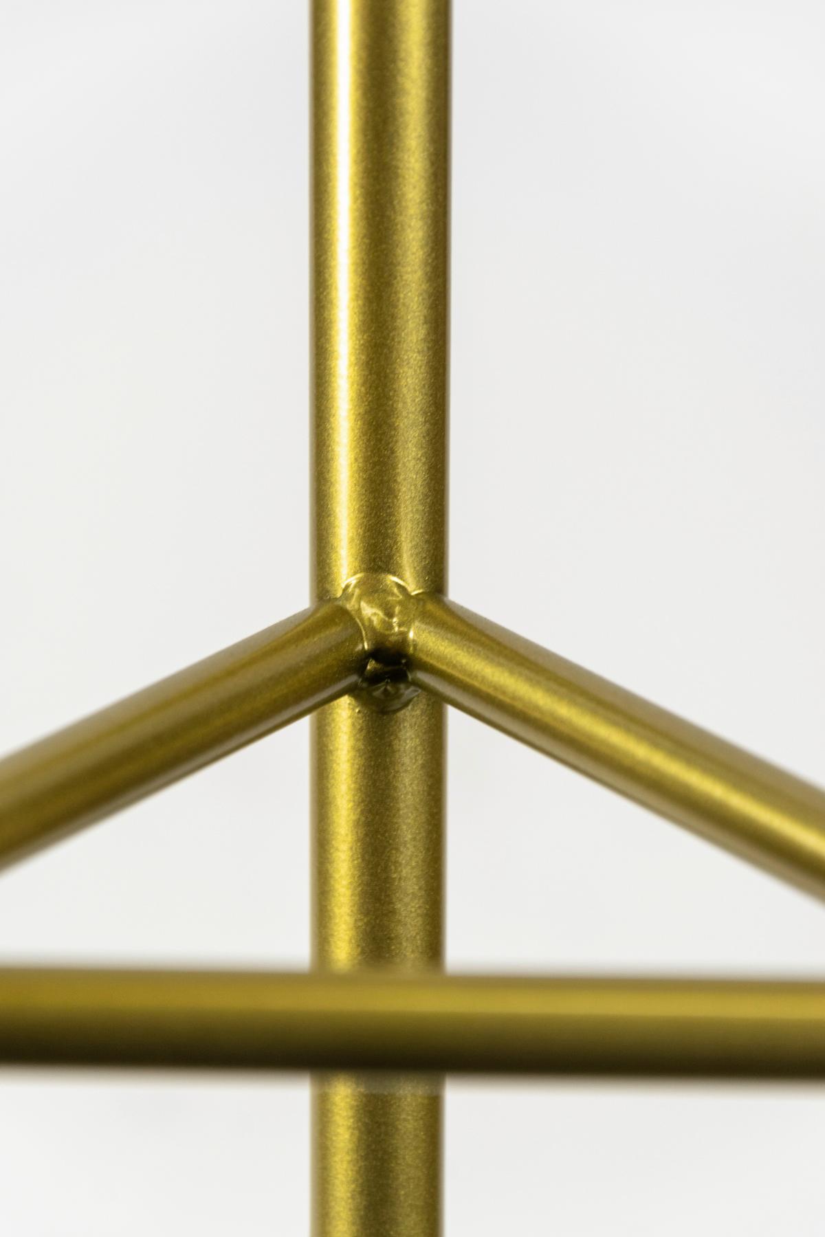 Blumenständer Aluminium Gold- Farben Bxhxt: 27x25x27 Cm - Goldfarben, Basics, Metall (27/25/27cm)