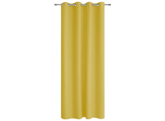 Ösenvorhang Alena - Goldfarben, KONVENTIONELL, Textil (140/245cm) - Ombra Ösenvorhang Alena - Goldfarben, KONVENTIONELL, Textil (140/245cm) - Ombra