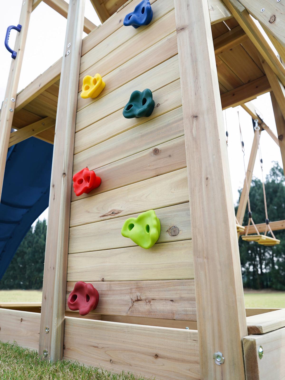 Spielturm A030.500.00 - Blau, KONVENTIONELL, Holz/Kunststoff (342/267/375cm) - Ambia Garden