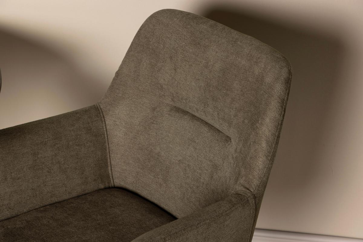 Stuhl-Set Tomorrow - Dunkelgrau/Braun, Design, Textil/Metall (60/90/62cm) - Livetastic