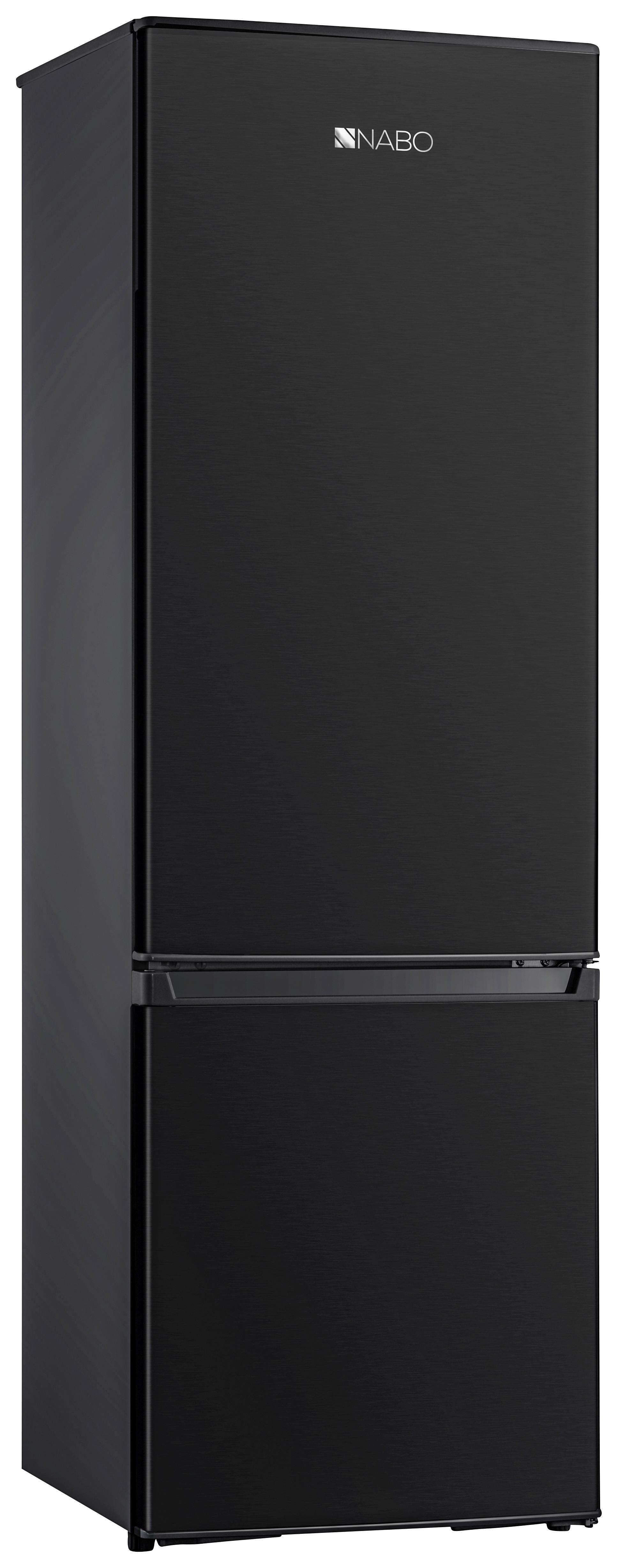 Kühl-gefrierkombination Kgk 2526 Schwarz 191 + 71 L - Edelstahlfarben/Schwarz, Basics, Glas/Kunststoff (55/180/56cm) - Nabo