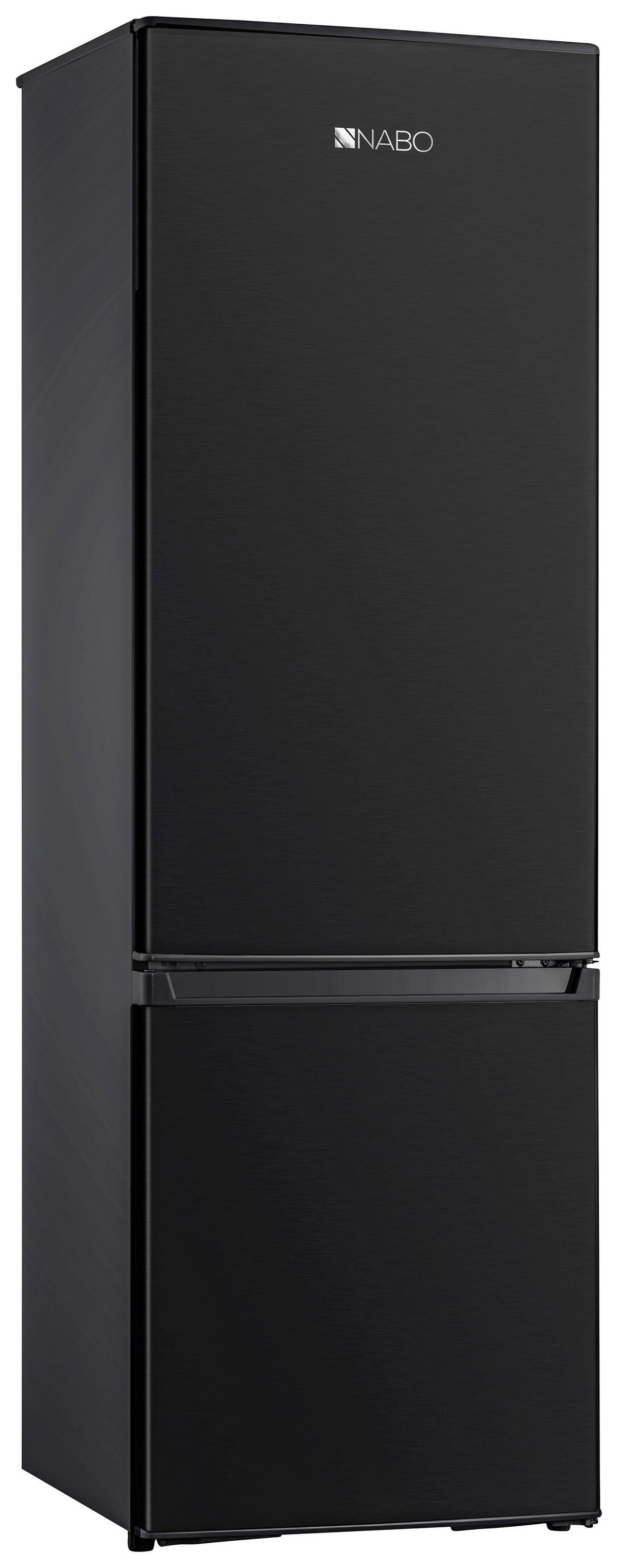 Kühl-Gefrierkombination Kgk 2526 Schwarz 191 + 71 L - Edelstahlfarben/Schwarz, Basics, Glas/Kunststoff (55/180/56cm) - Nabo