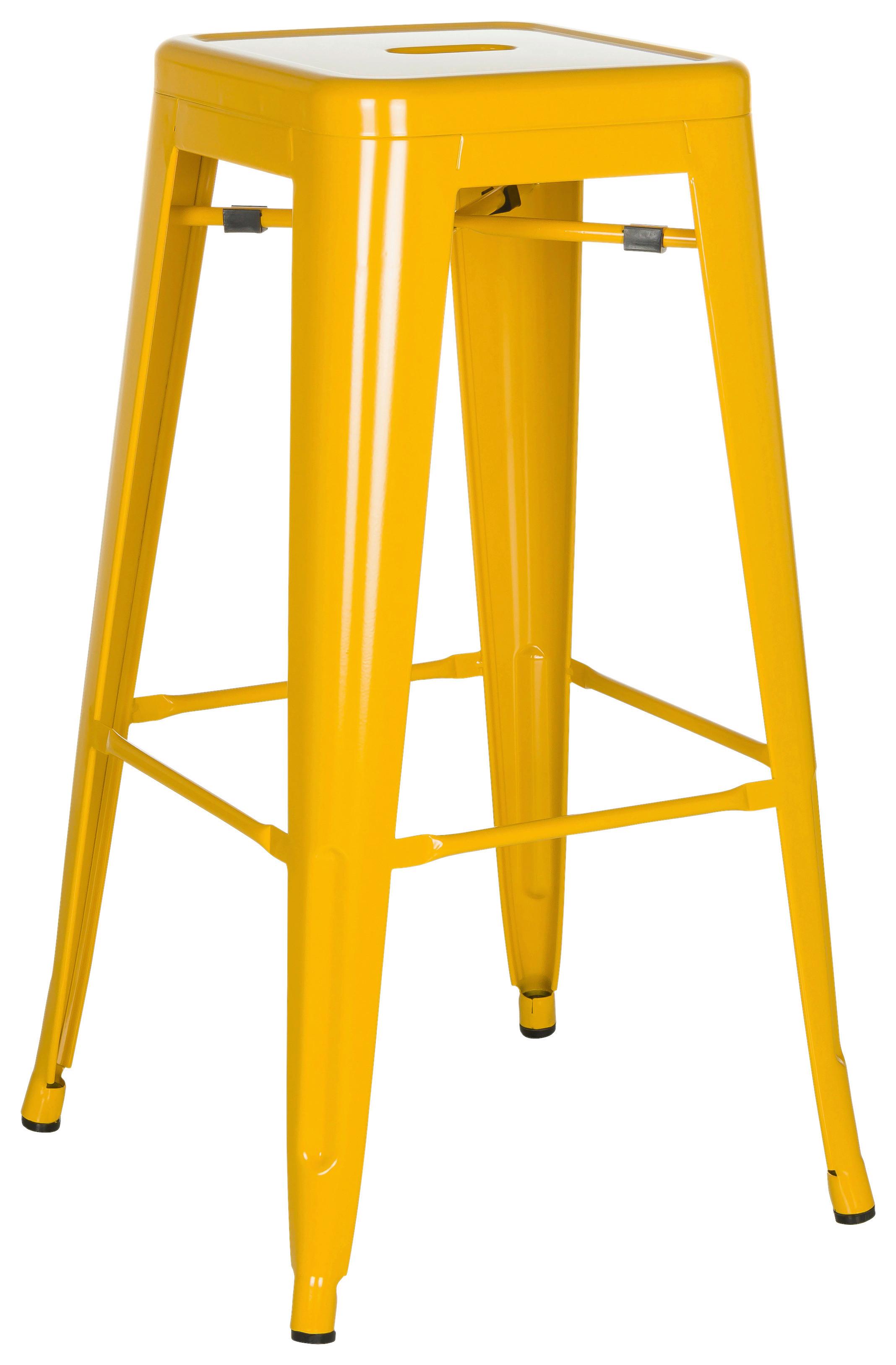 Barhocker Vantaggio High Stapelbar Gelb Bis 150 Kg - Gelb, Basics, Metall (44/77/44cm) - MID.YOU