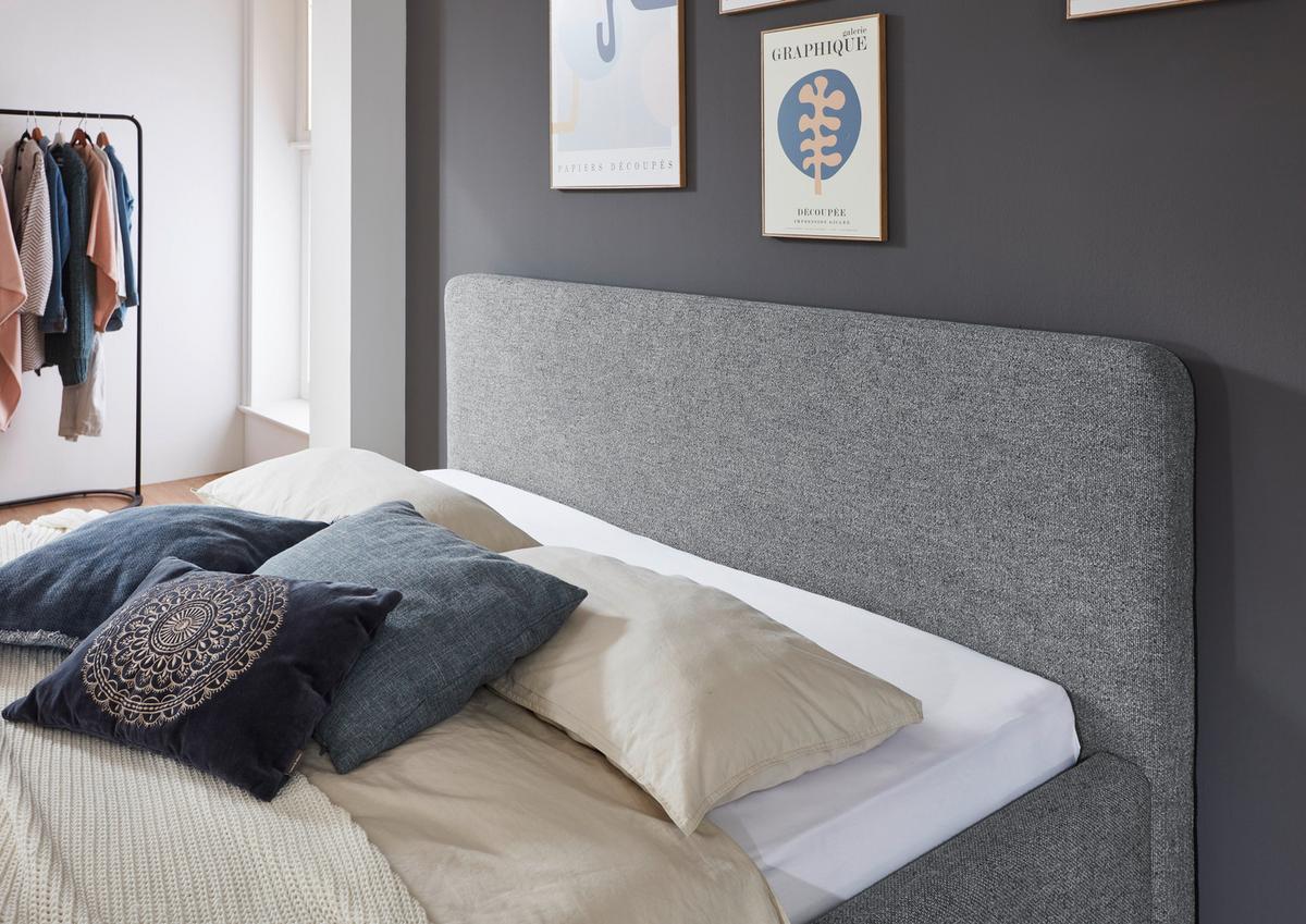 Polsterbett Mattis Herve Türkis 160x200cm - Türkis/Eichefarben, Design, Textil (160/200cm) - MID.YOU