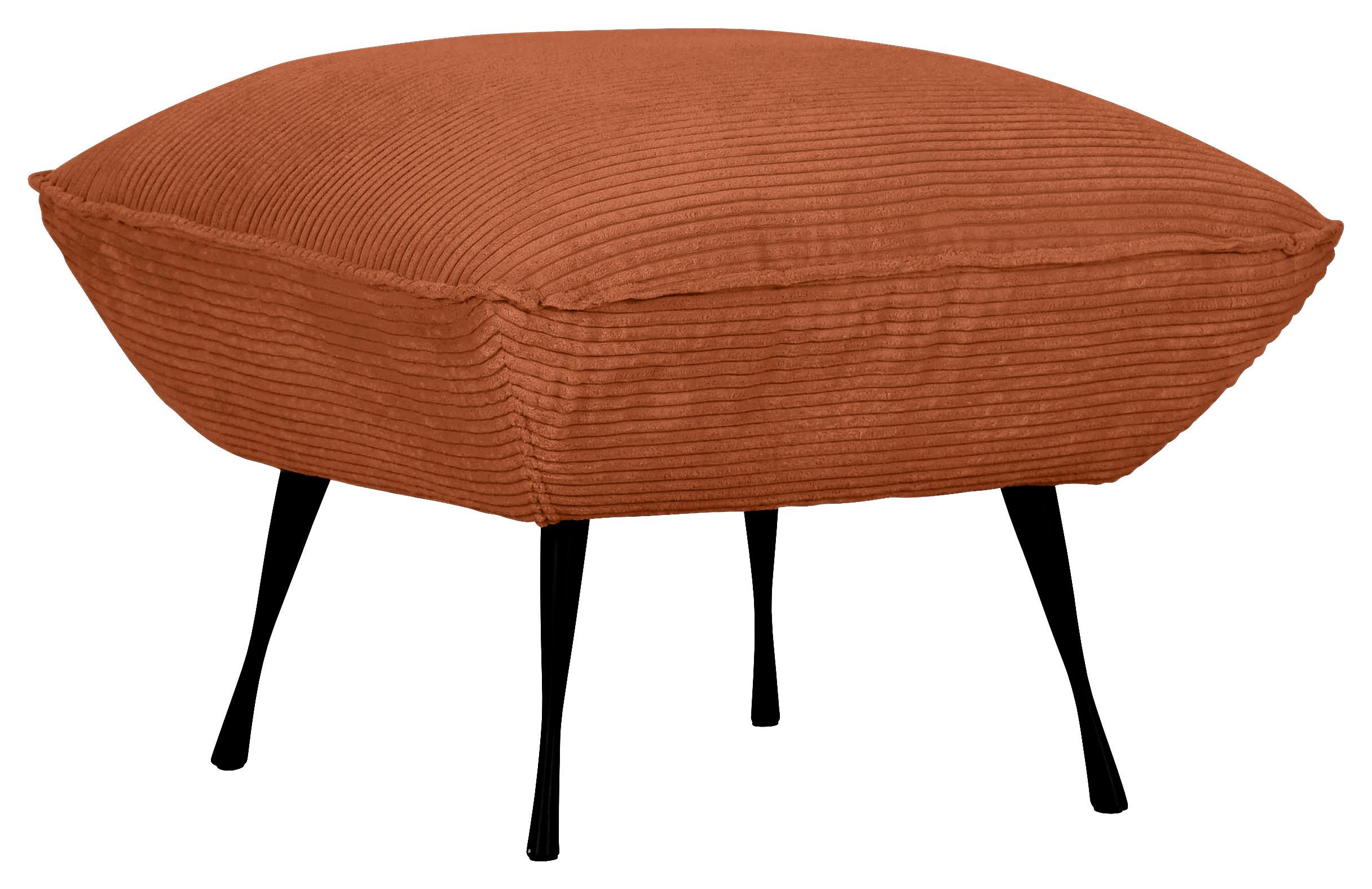 Hocker Lorris - Rostfarben/Schwarz, KONVENTIONELL, Textil (60/49/53cm) - MID.YOU