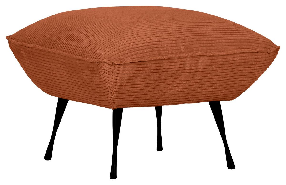 Hocker Lorris - Rostfarben/Schwarz, KONVENTIONELL, Textil (60/49/53cm) - MID.YOU