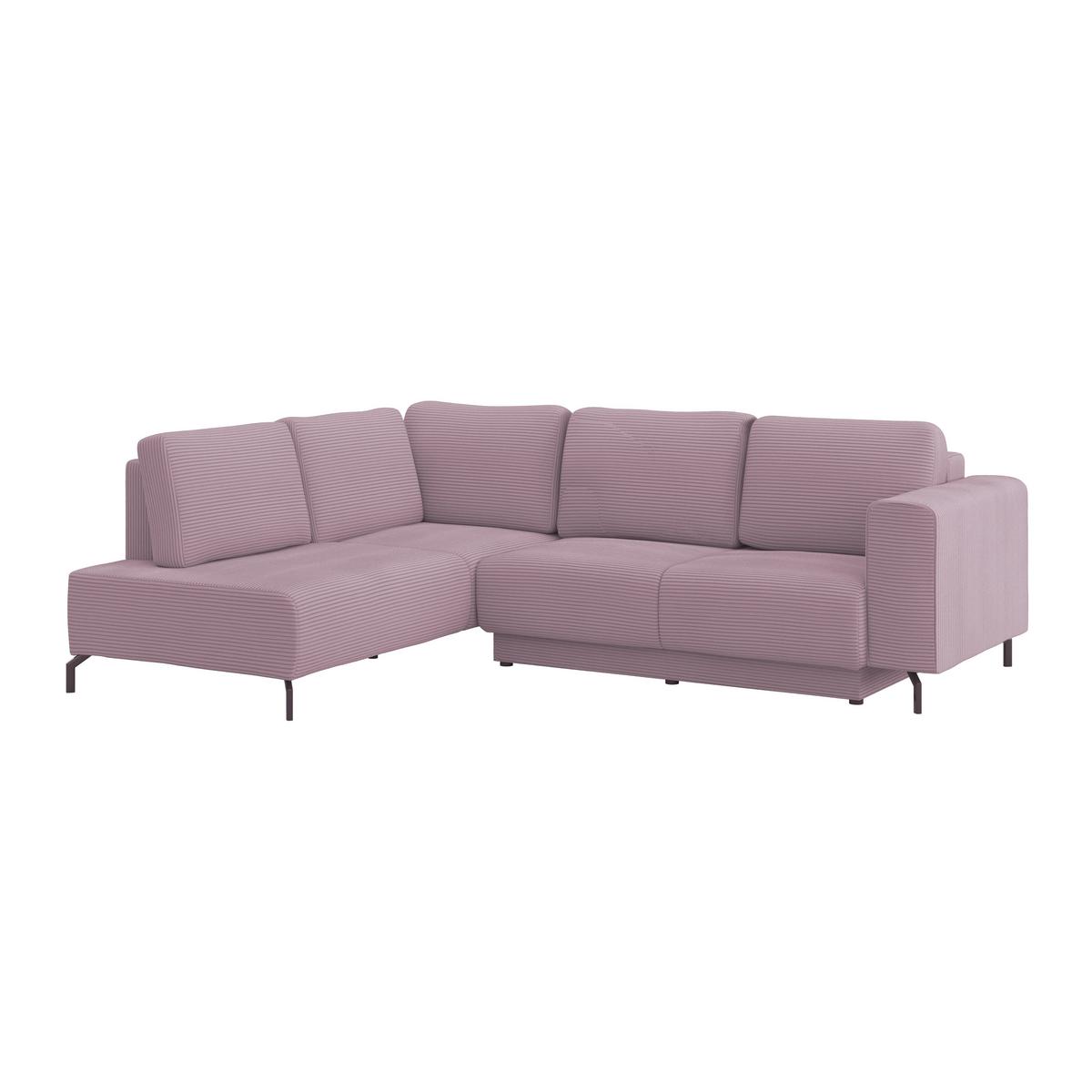 Rohová sedačka VENI, ľavá, lilový menčester - lila/čierna, Modern, textil (210/272cm) - Ondega