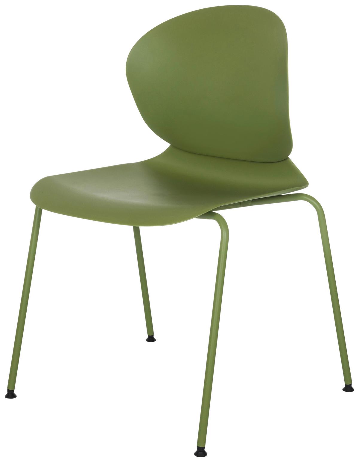 Besucherstuhl T36 Vi Grün B: 56 cm - Grün, MODERN, Kunststoff/Metall (56/80/54cm) - MID.YOU