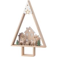 DEKOWEIHNACHTSBAUM OTHMAR -PAZ- - Naturfarben/Weiß, KONVENTIONELL, Holzwerkstoff (22,5/4/35cm) - Luca Bessoni