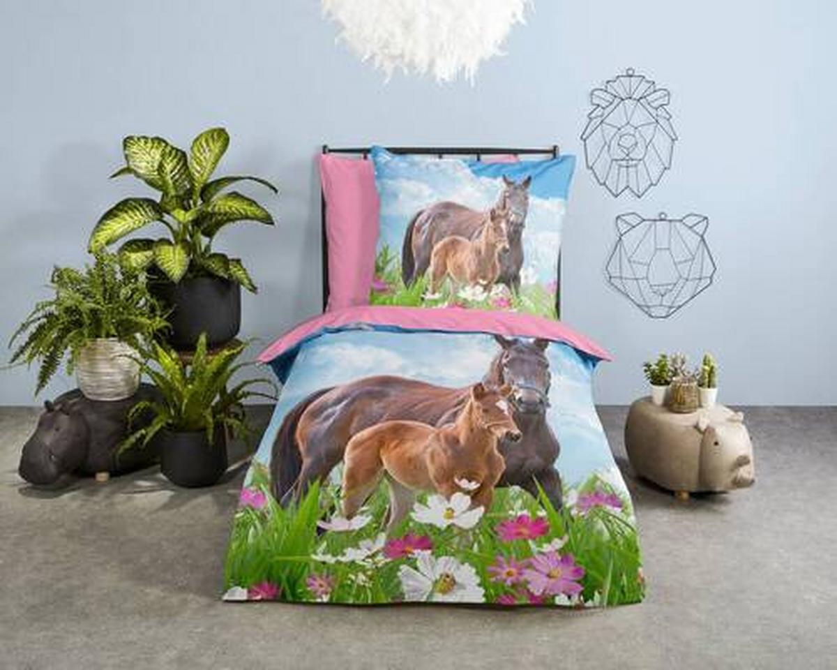 Jugendbettwäsche Dora Multicolor 135x200 cm - Multicolor, Natur, Textil (135/200cm)