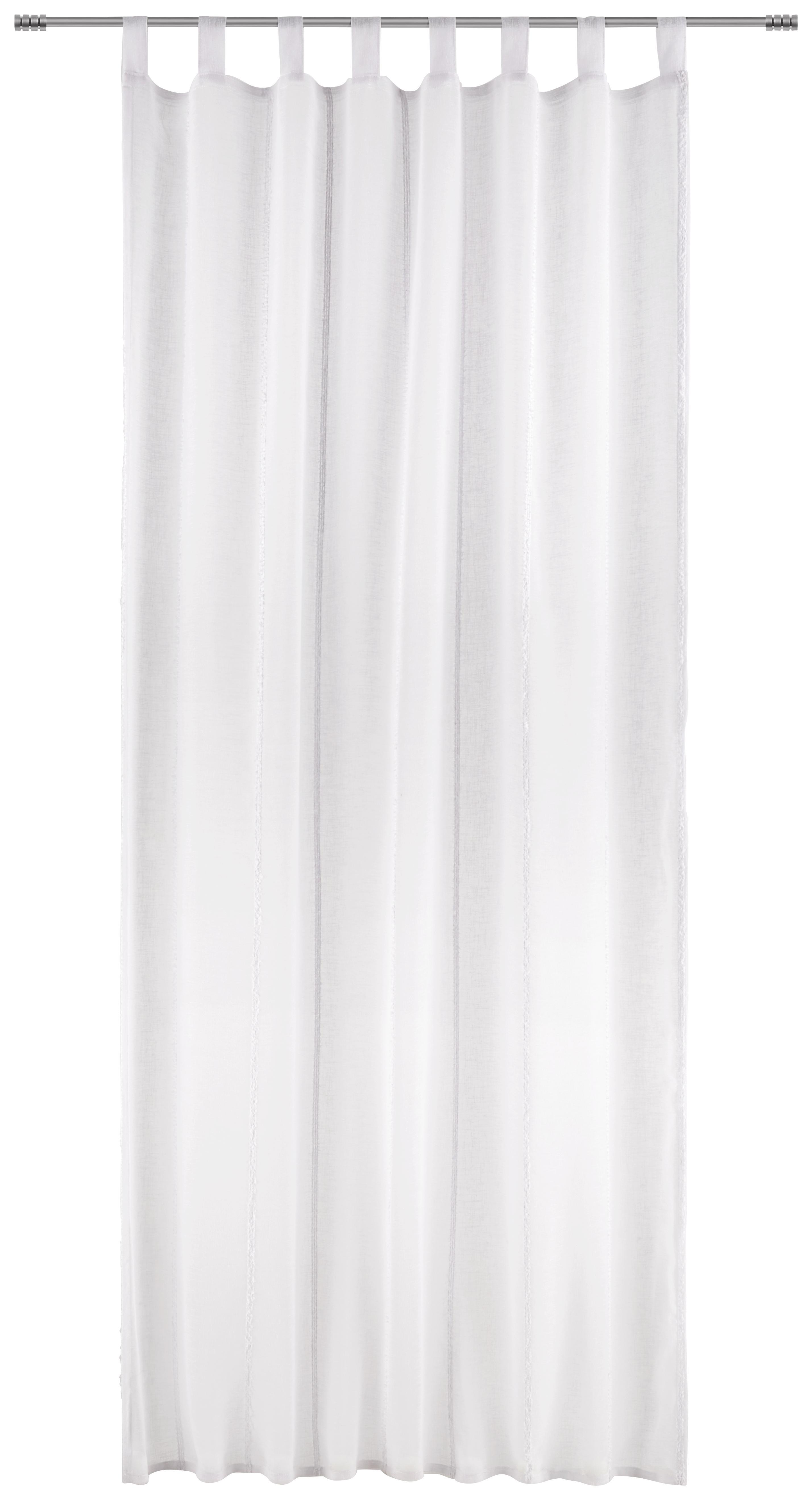 Készfüggöny Samira - Fehér, modern, Textil (140/255cm) - Luca Bessoni