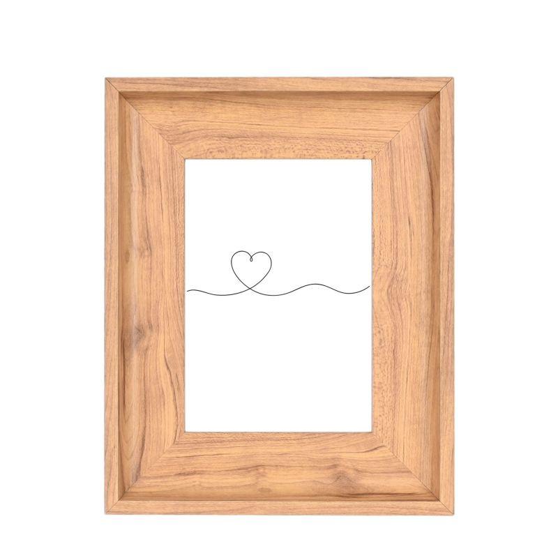 Bilderrahmen Leonardo - Hellbraun, KONVENTIONELL, Glas/Papier (20.8/25.6/3.4cm) - Luca Bessoni