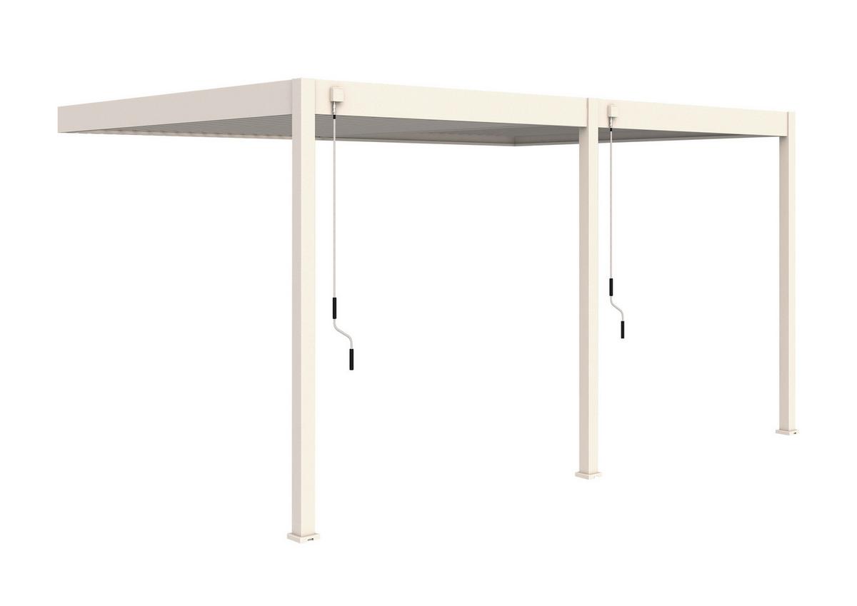 Pergola Deluxe Plus 600x400cm Sturmfest, Gartenpavillon - Weiß, Basics, Metall (600/266/400cm) - WEIDE