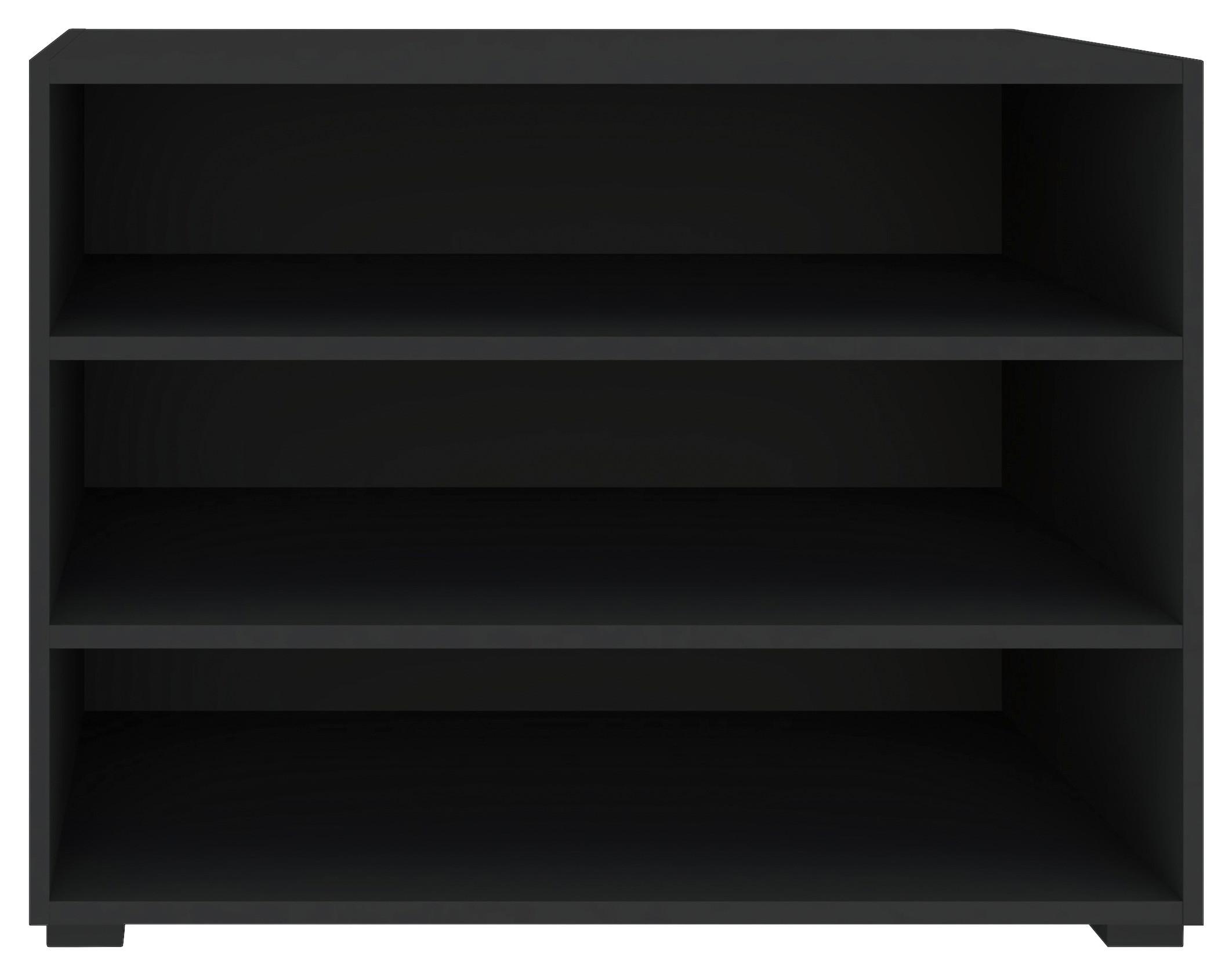 REGÁL UNIT-ELEMENTS MIDI - čierna/antracitová, Modern, kompozitné drevo (91,2/67,2/40cm) - Ondega