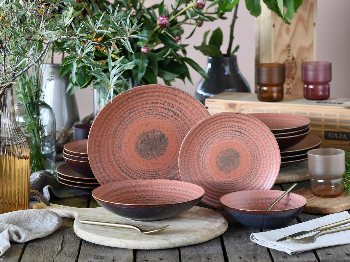 Tafelservice Neapel 16-Teilig Steingut, Braun, 4 Personen - Terracotta/Braun, Basics, Keramik - Creatable