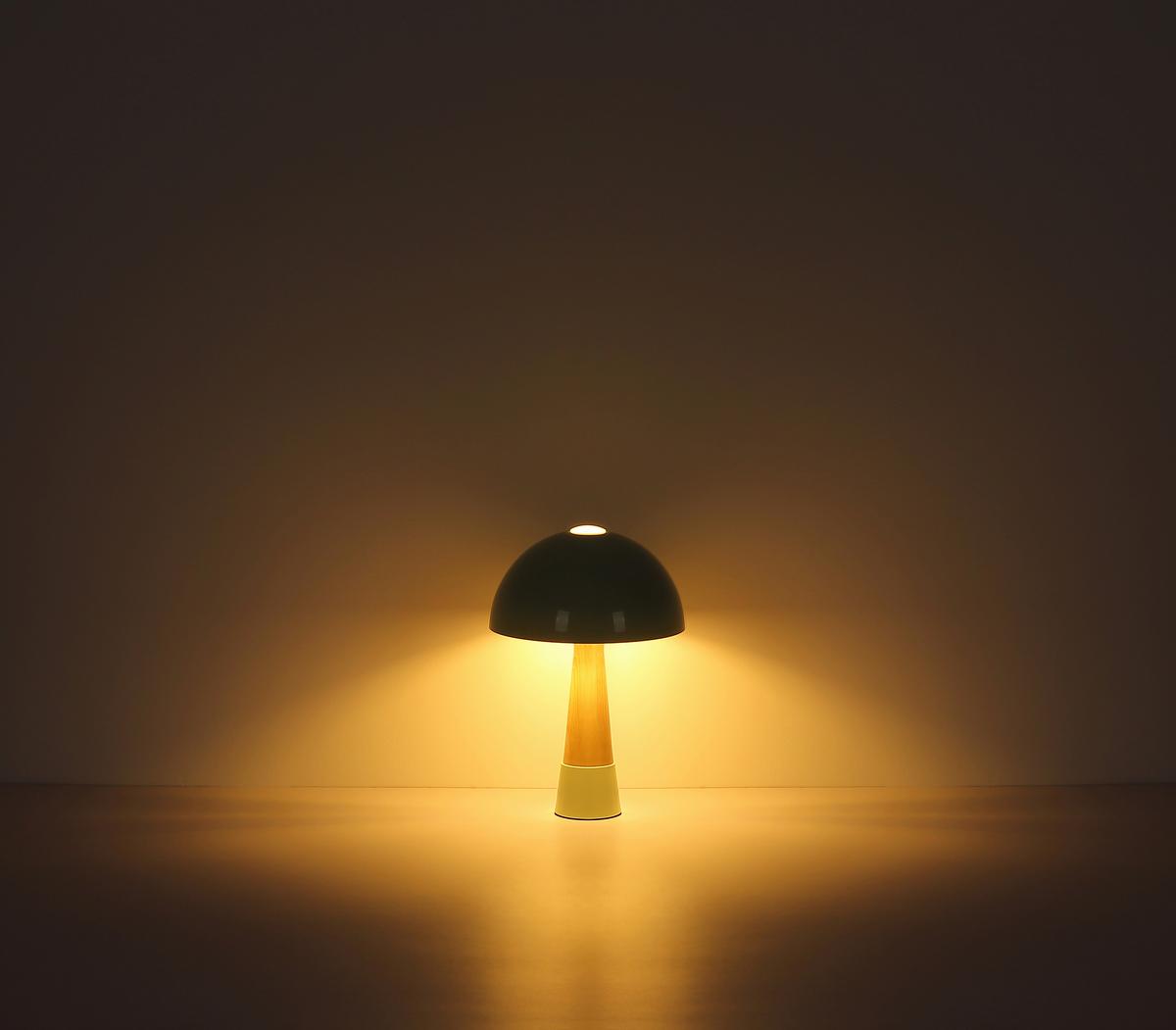 Tischleuchte Exkl. 1xe27, 40w - Schwarz/Grau, Design, Kunststoff/Metall (25/36.5cm) - Globo