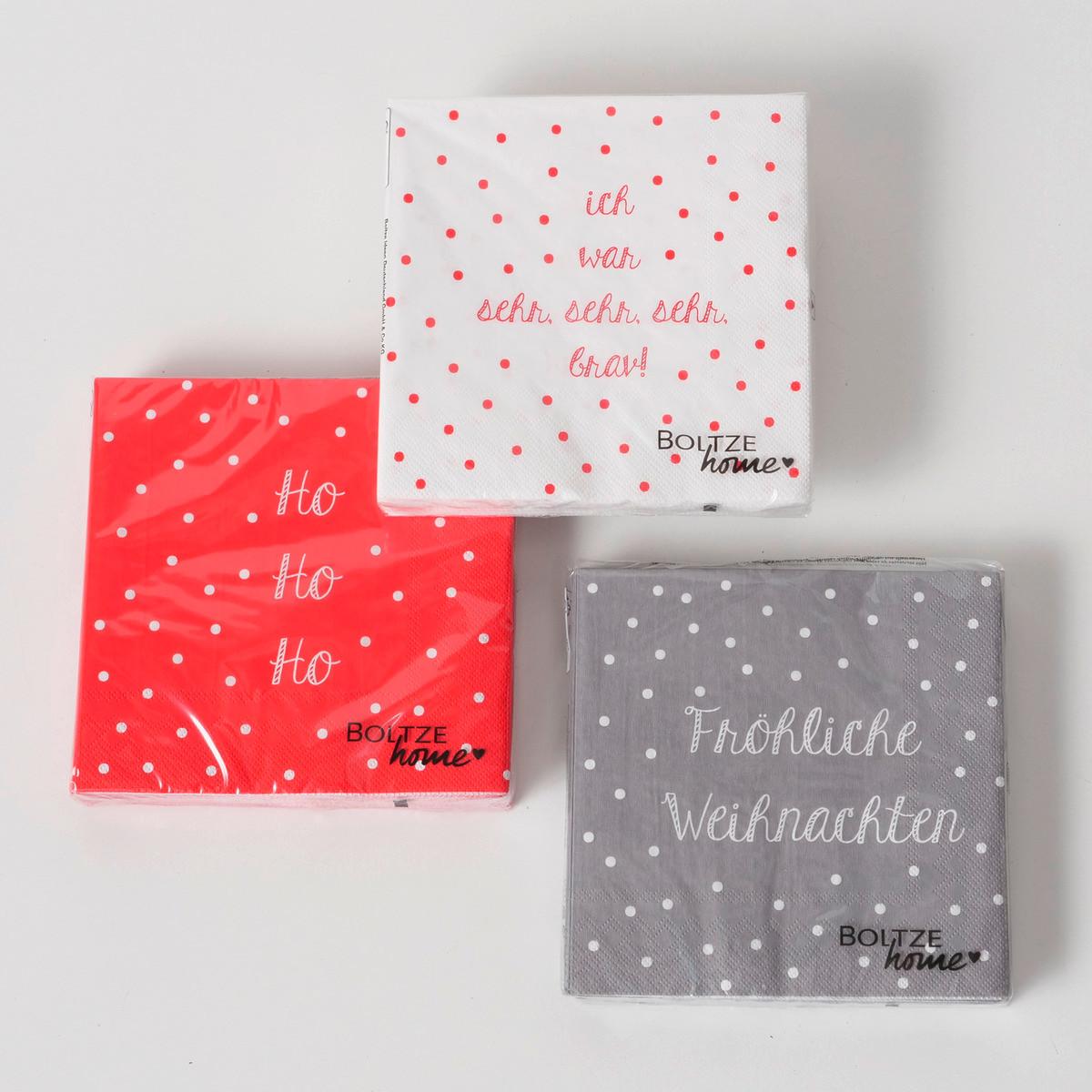 Serviette Hohoho - Basics, Papier (16,5/3/16,5cm)