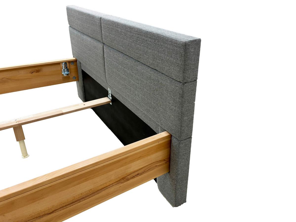 Bett Loom Naturfarben 200x200cm - Beige/Naturfarben, MODERN, Holz/Textil (200/200cm) - MID.YOU