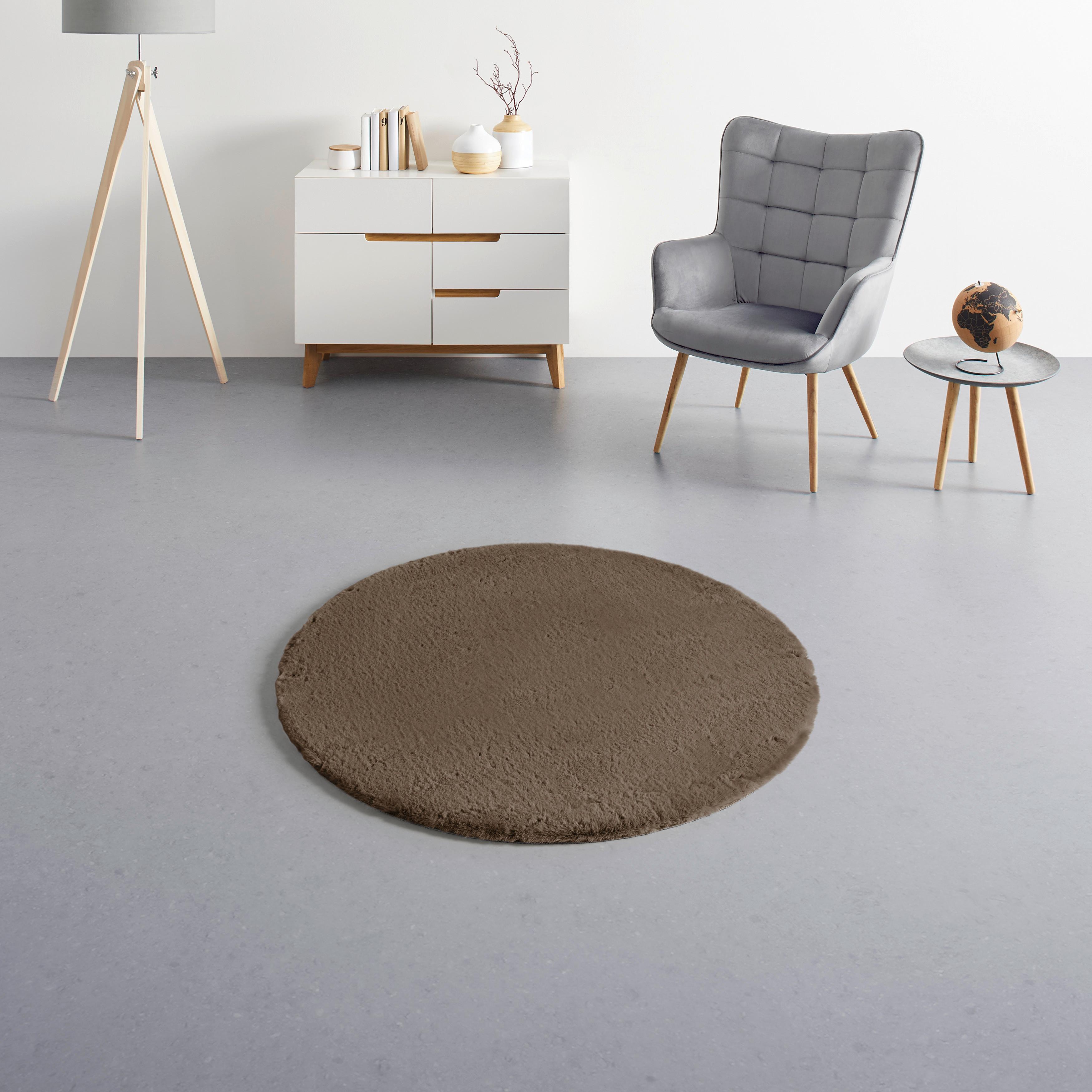 UMELÁ KOŽUŠINA CAROLINE 5 - hnedá/tmavohnedá, Modern, textil (120cm) - Mömax