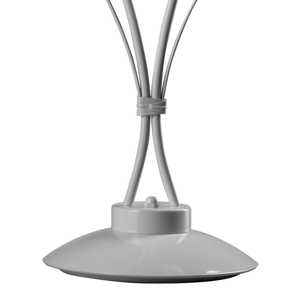 Nachttischleuchte 4802/Lg - Weiß, KONVENTIONELL, Glas/Metall (42/60cm)