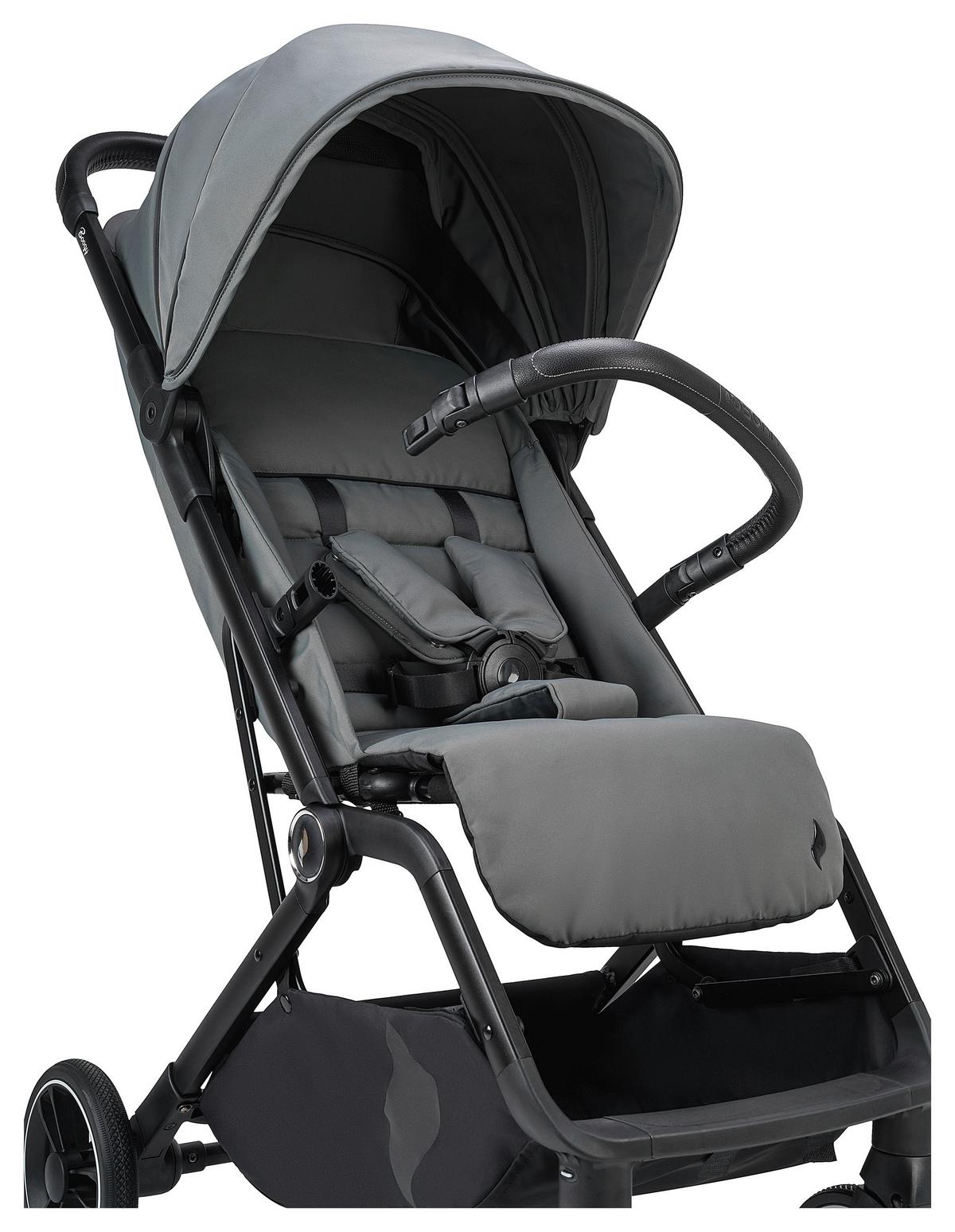 Buggy Boogy 2 Stone Grau, B/H/T: 51x105x84,5 - Dunkelgrau/Schwarz, Basics, Textil/Metall (51/105/84,5cm) - Osann