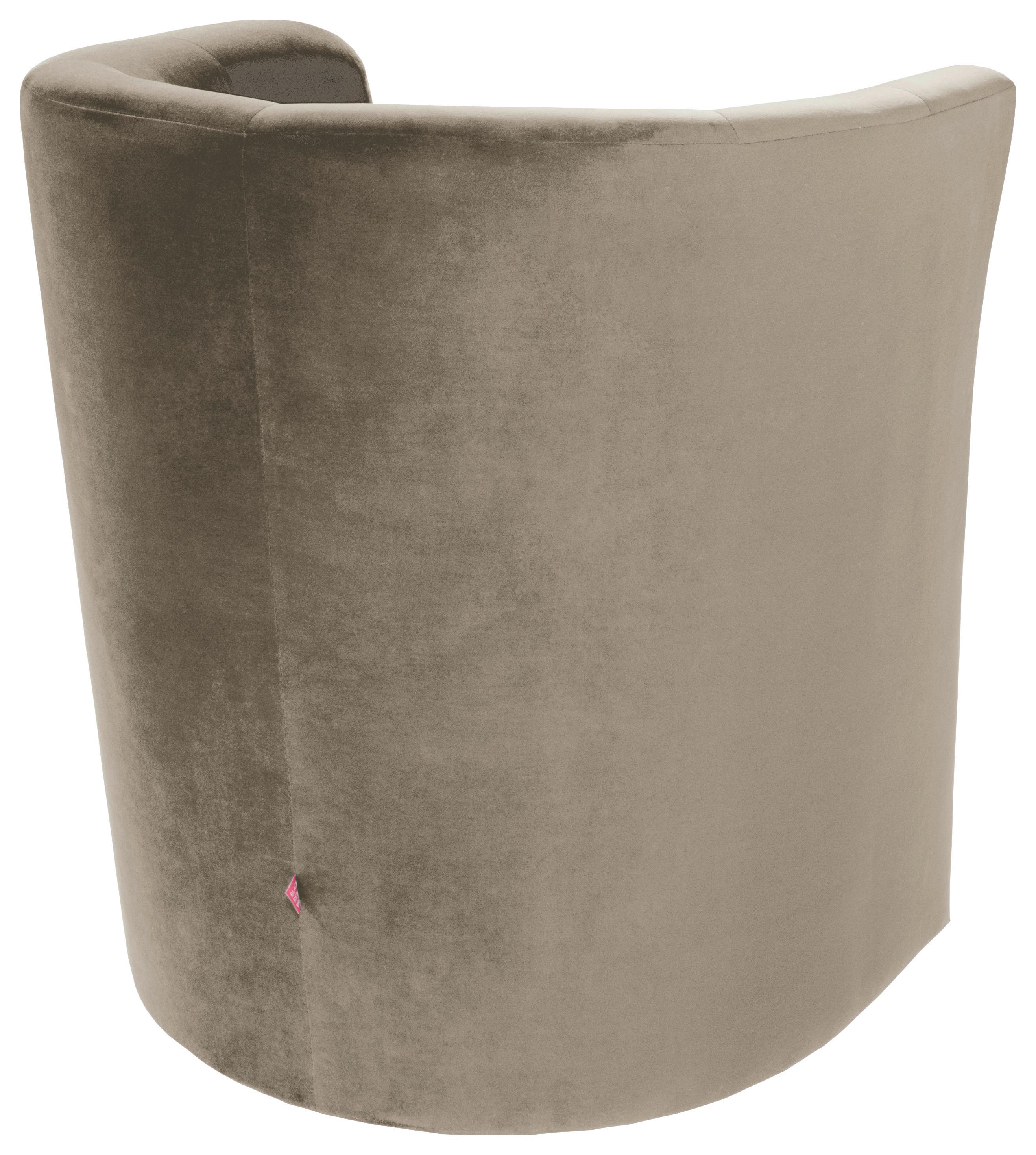 Sessel Maks Taupe B: 70 cm - Taupe/Schwarz, KONVENTIONELL, Textil (70/77/60cm) - MID.YOU