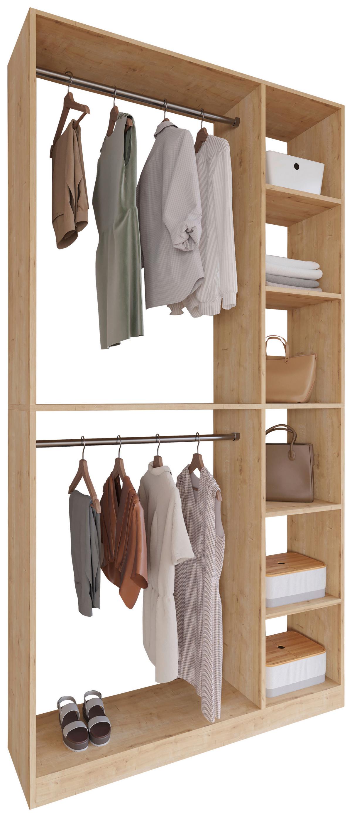 Kleiderschrank Palosa Honigeiche Dekor - Honigeiche, Design, Holzwerkstoff (110/211/35cm) - MID.YOU