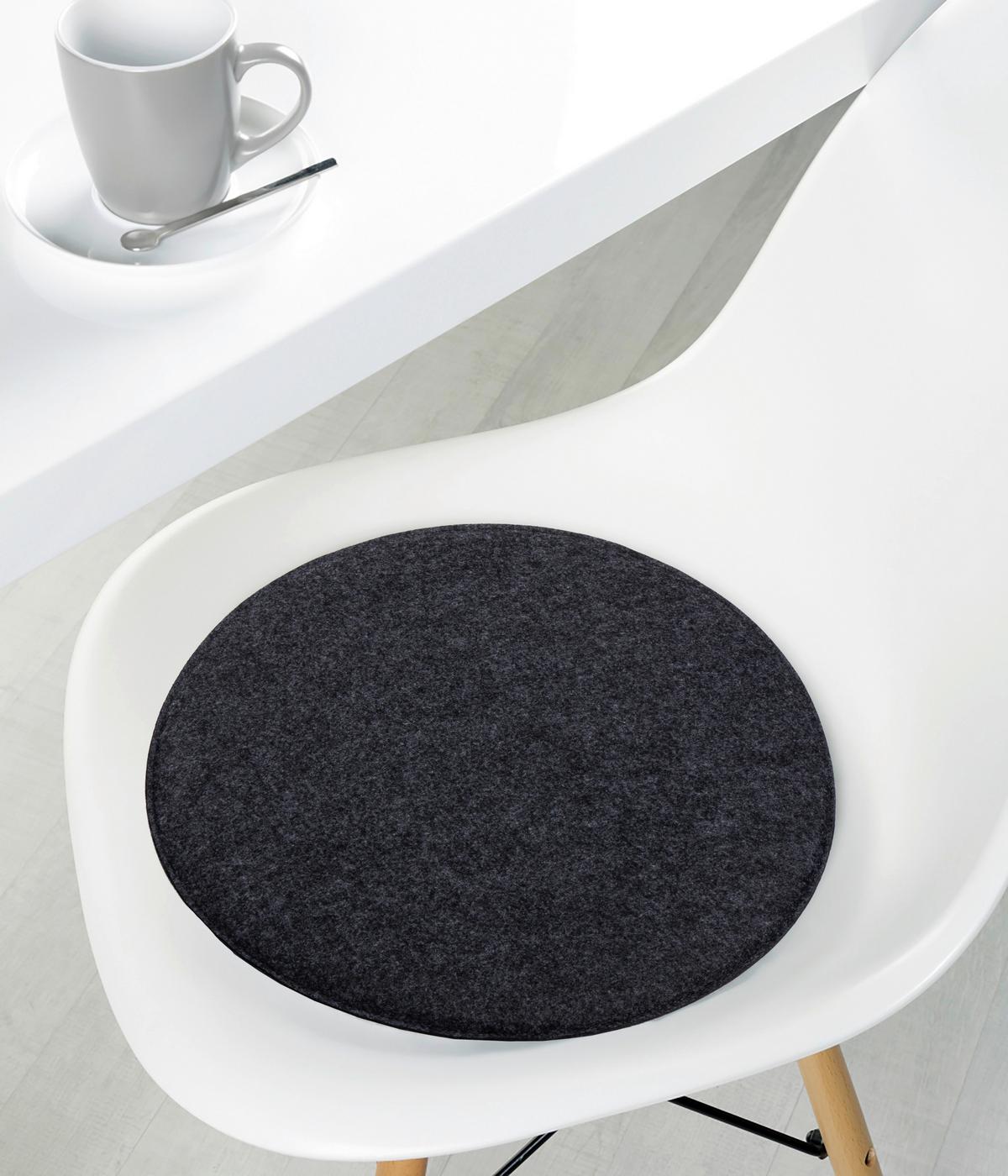 Ülőpárna Átm. Kb. 35cm - antracit, Modern, textil (35cm) - Luca Bessoni