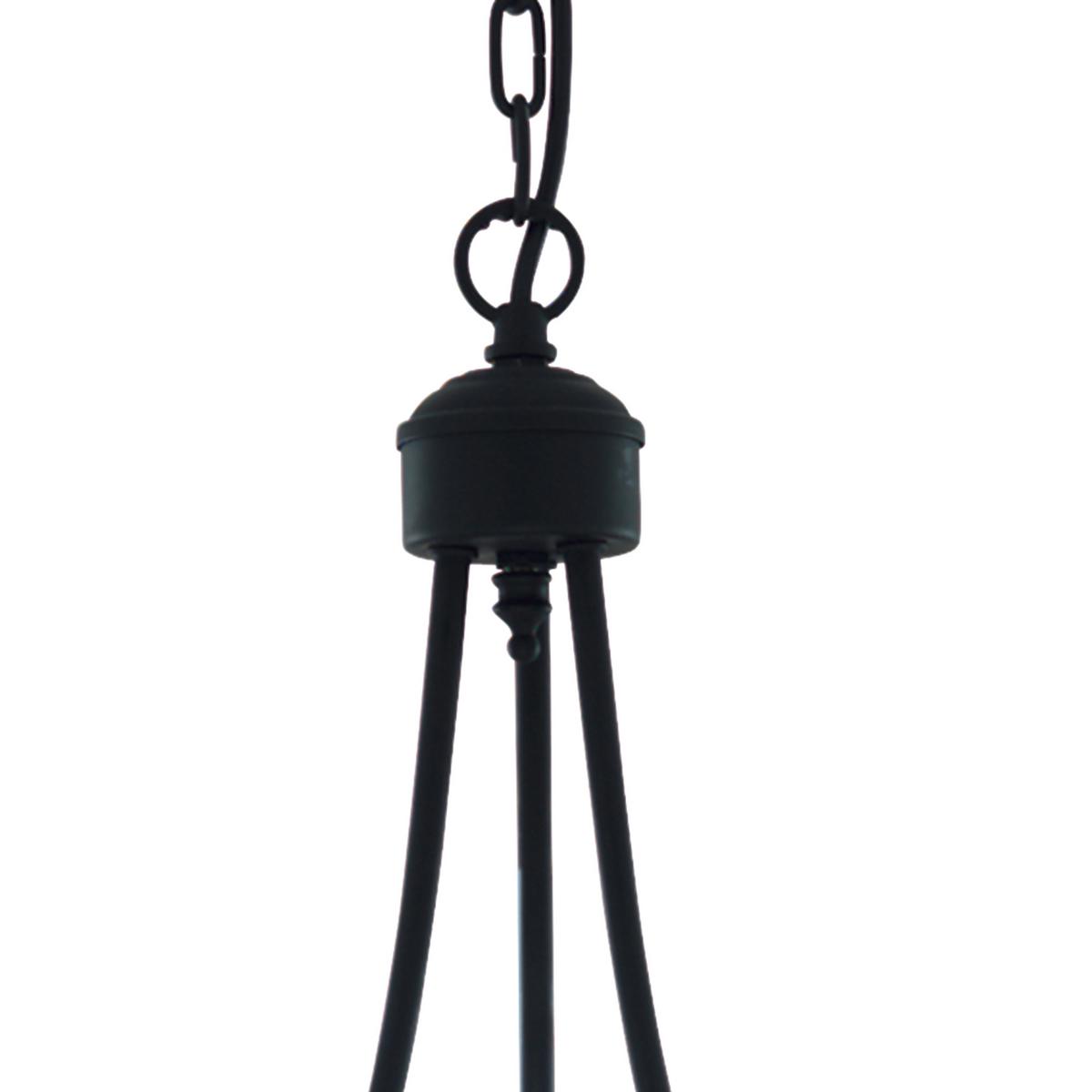 Kronleuchter Maypole 4xe14, Schwarz, höhenverstellbar - Schwarz, LIFESTYLE, Metall (46/100cm)