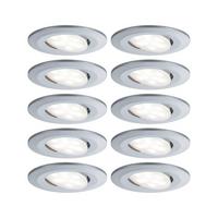 Led-deckenleuchte Ø 9 Cm 10er- Set Schwenkbar Chromfarben - Chromfarben, Basics, Kunststoff (9cm) - Paulmann