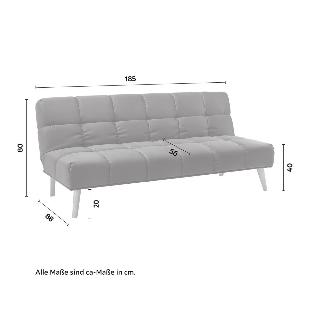 Rozkladacia pohovka ALVA, čierna - čierna/prírodná farba, Modern, drevo/textil (185/80/88cm) - Bessagi Home