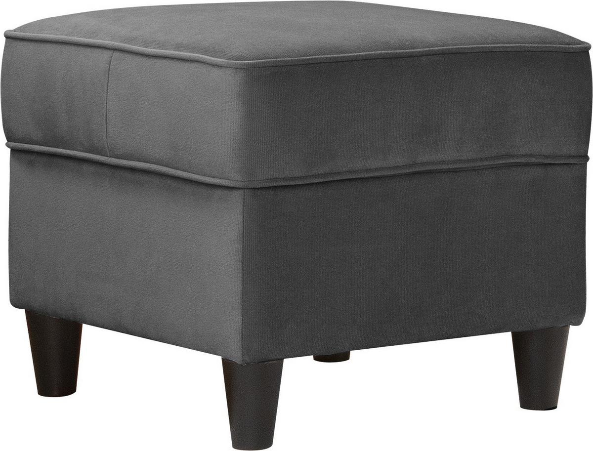 Hocker Baron Anthrazit B: 52 cm - Anthrazit/Schwarz, Design, Textil (52/45/52cm) - MID.YOU