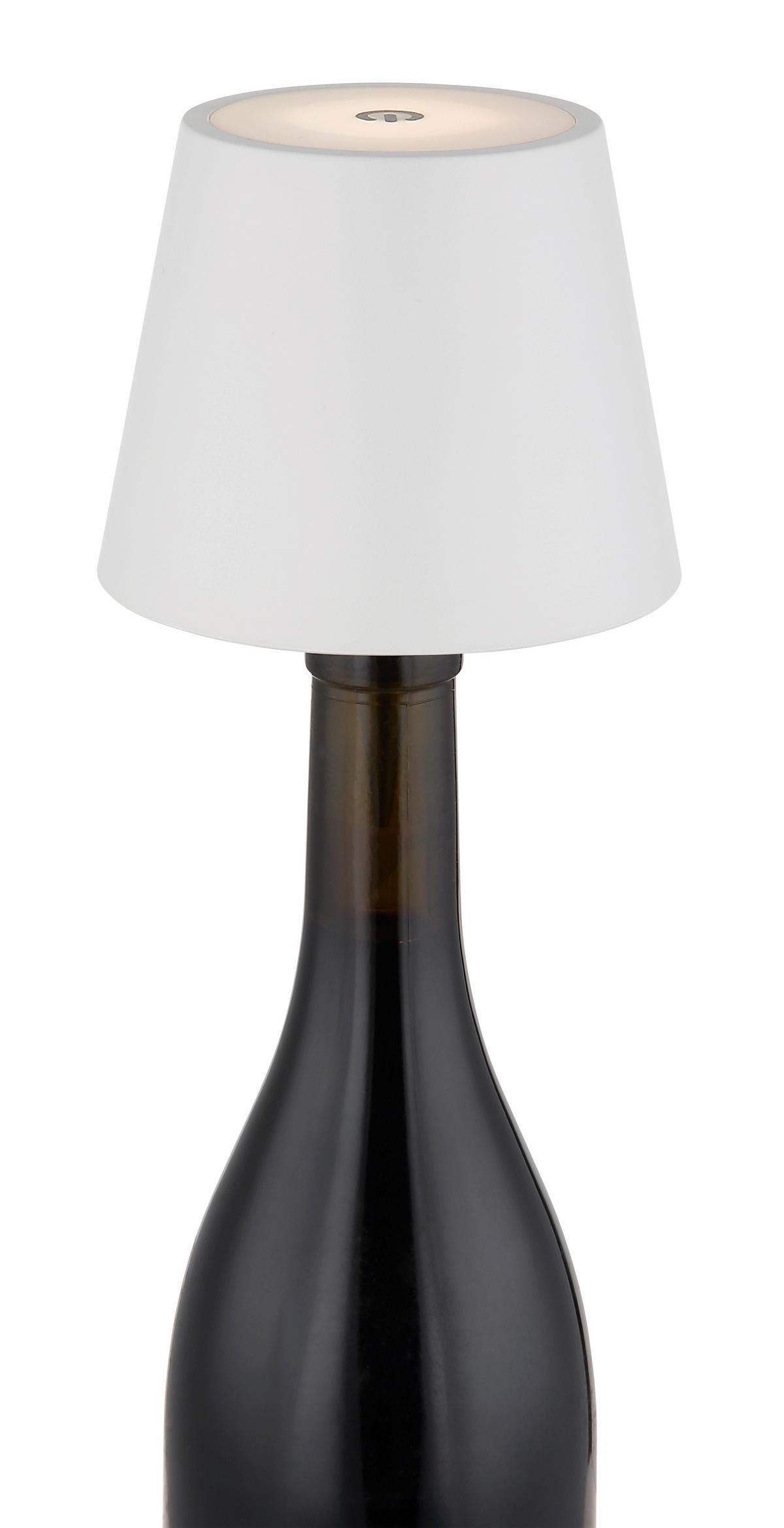 Akku-Tischleuchte 58488w Verschlusslicht - Weiß, Design, Kunststoff/Metall (10,6/36cm) - Globo