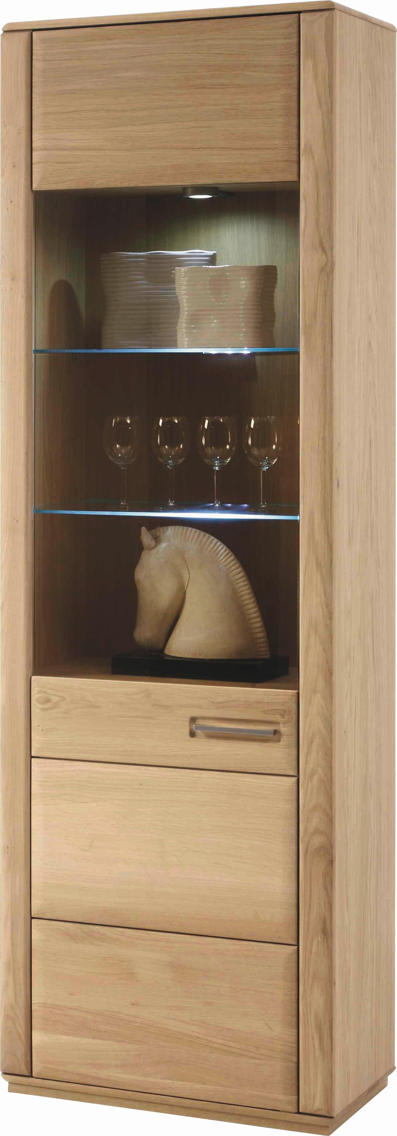 Vitrine Sena B: 69 cm Buchefarben - Buchefarben, Design, Glas/Holz (69/209/38cm) - Livetastic