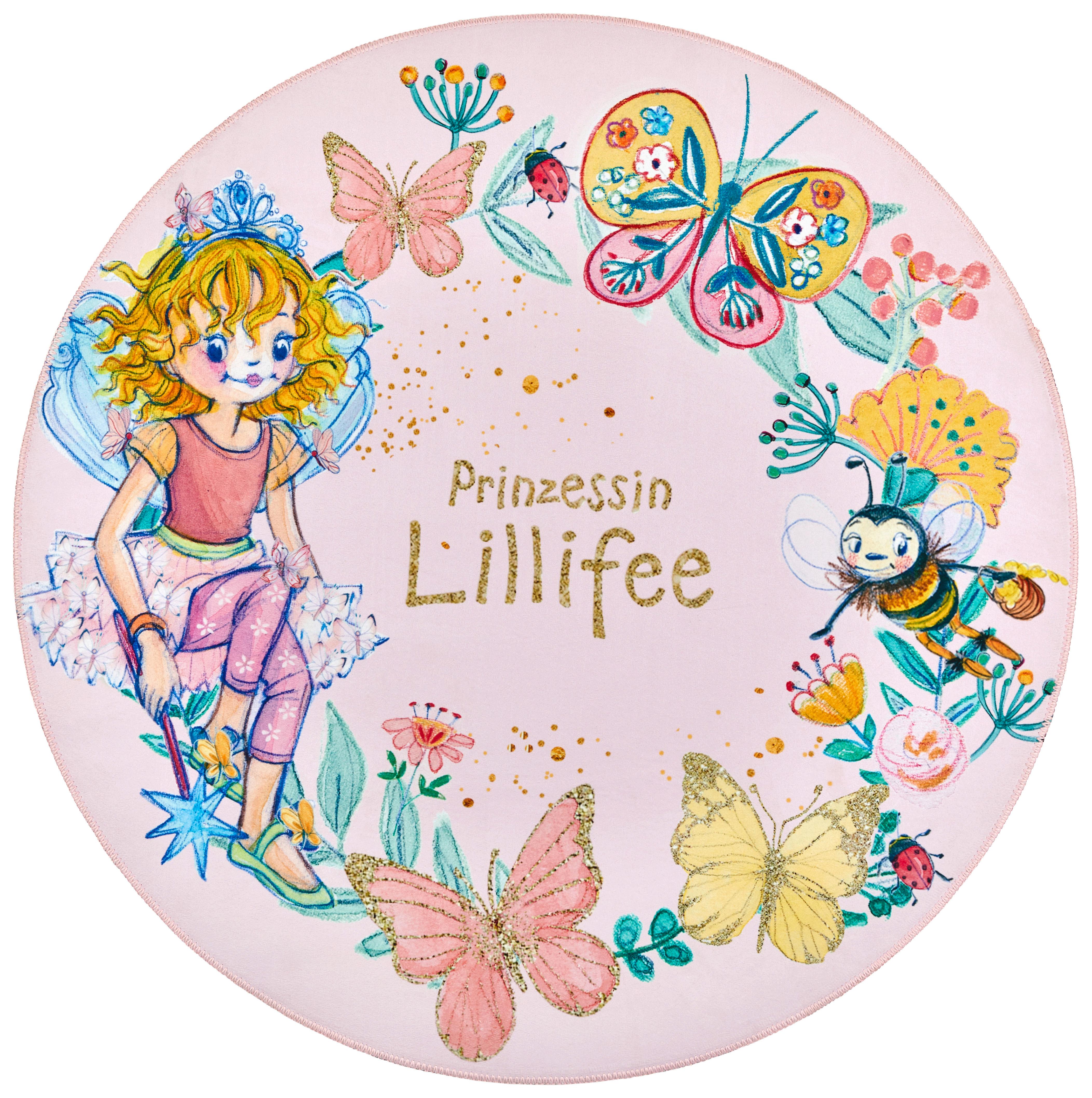 Kinderteppich Lillifee Schaukel 2 - Multicolor/Rosa, MODERN, Textil (100cm)