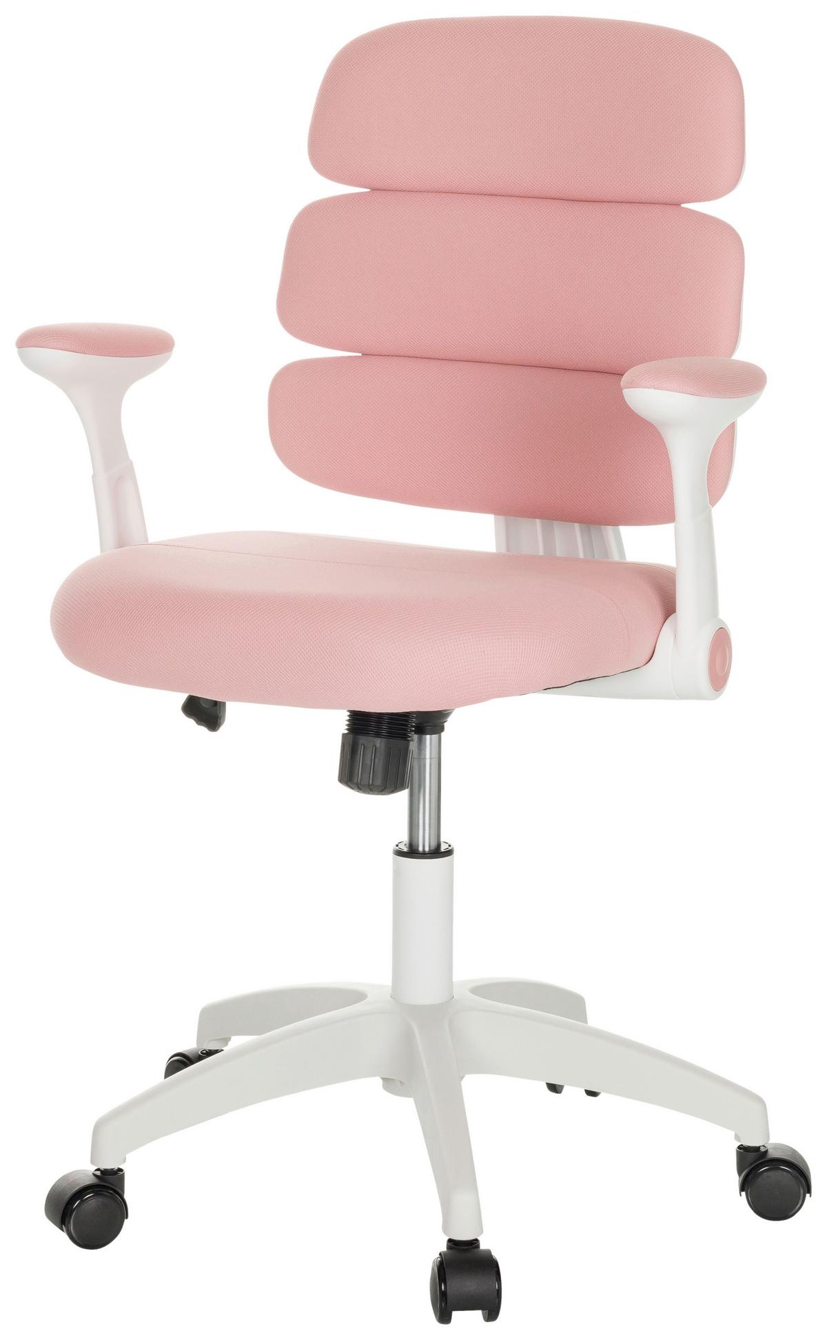 Jugenddrehstuhl Kid Ergolino W - Rosa/Weiß, Basics, Kunststoff/Textil (62/86-97/62cm) - MID.YOU