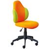 Jugenddrehstuhl Jessi mit Rollen Grün/Orange - Schwarz/Orange, Basics, Kunststoff/Textil (52/94(103)/56cm) - MID.YOU