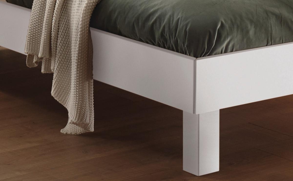 Bett Rapallo, Weiß 160x200 cm - Weiß, Natur, Holzwerkstoff (160/200cm) - Hasena