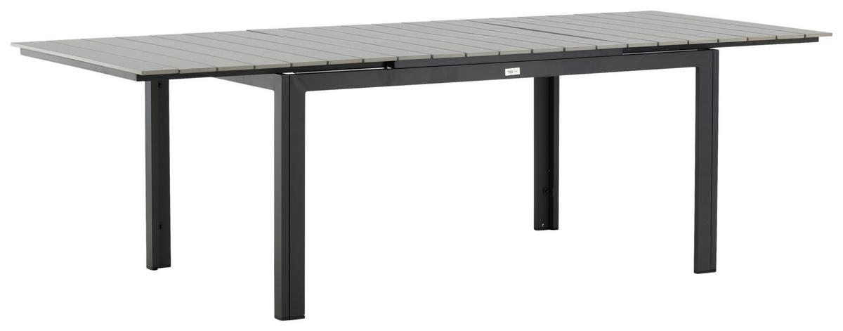 Gartentisch Levels Aluminium L 160 cm - Schwarz/Grau, KONVENTIONELL, Metall (160/100/75cm) - Gardenson