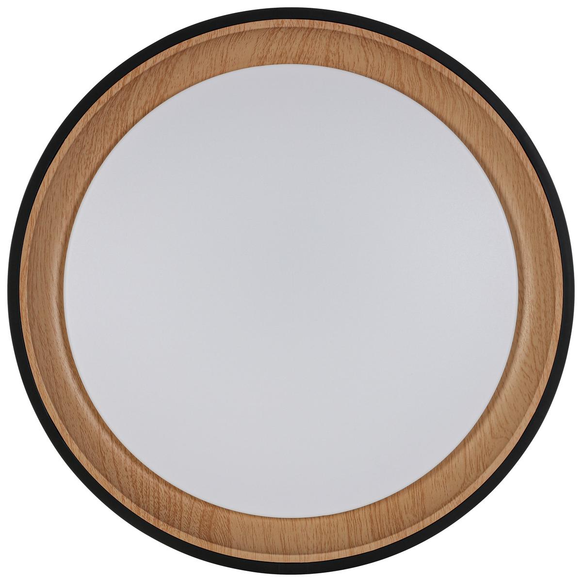 LED-Deckenleuchte Catherine - Eichefarben/Schwarz, Basics, Kunststoff/Metall (40/7cm) - Luca Bessoni