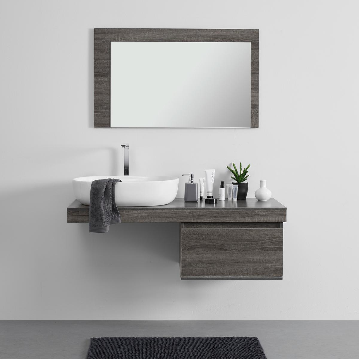 Koupelna Domenico šířka 120cm - bílá/šedá, Moderní, sklo/keramika (120/40/50cm) - P & B
