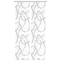 Flächenvorhang Ophelia 2er Set - Grau Hochglanz/Weiß, KONVENTIONELL, Textil (60/260cm)