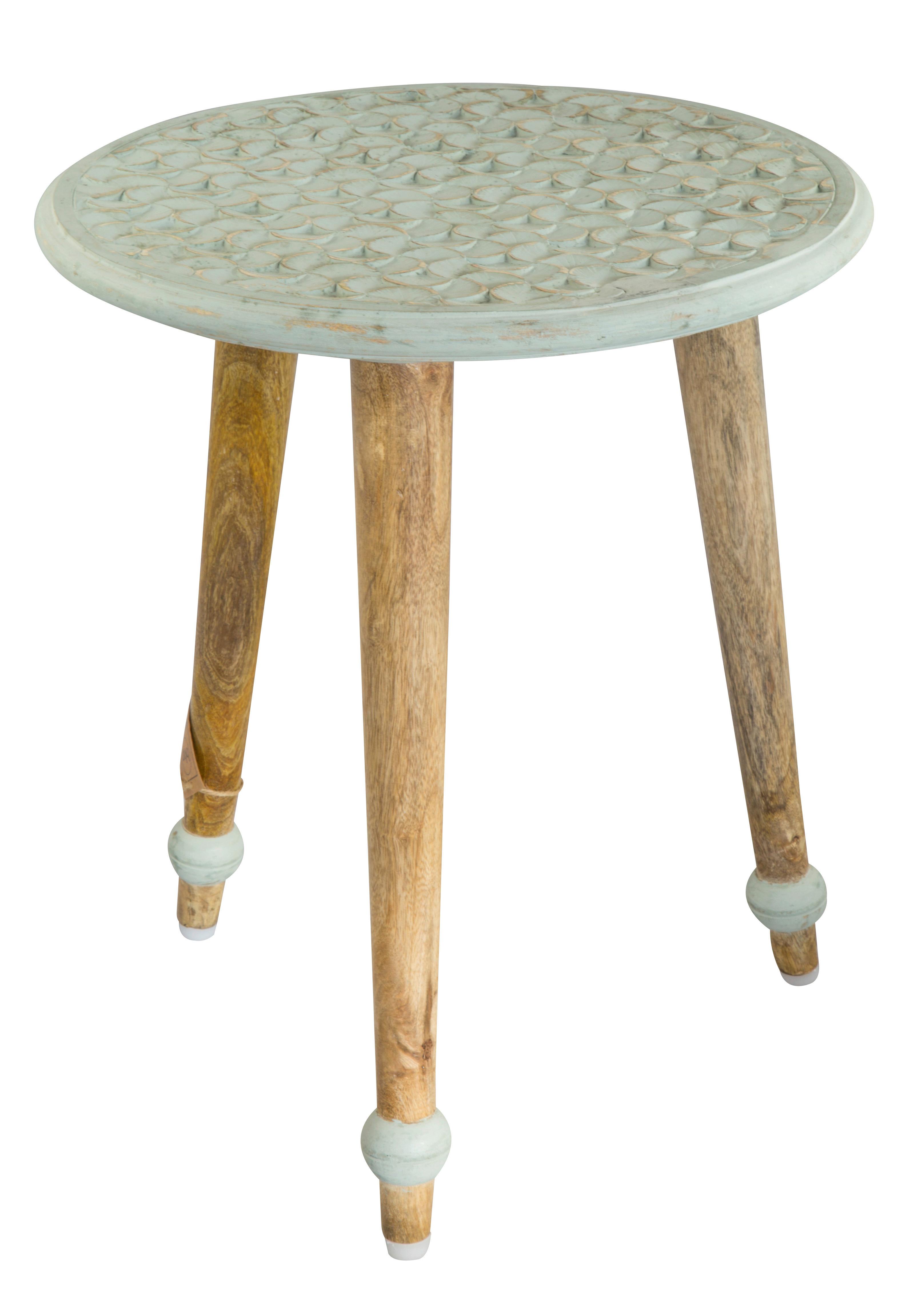 Beistelltisch Alina Mintgrün/Naturfarben, H: 45 cm - Naturfarben/Mintgrün, Natur, Holz (40/45cm)