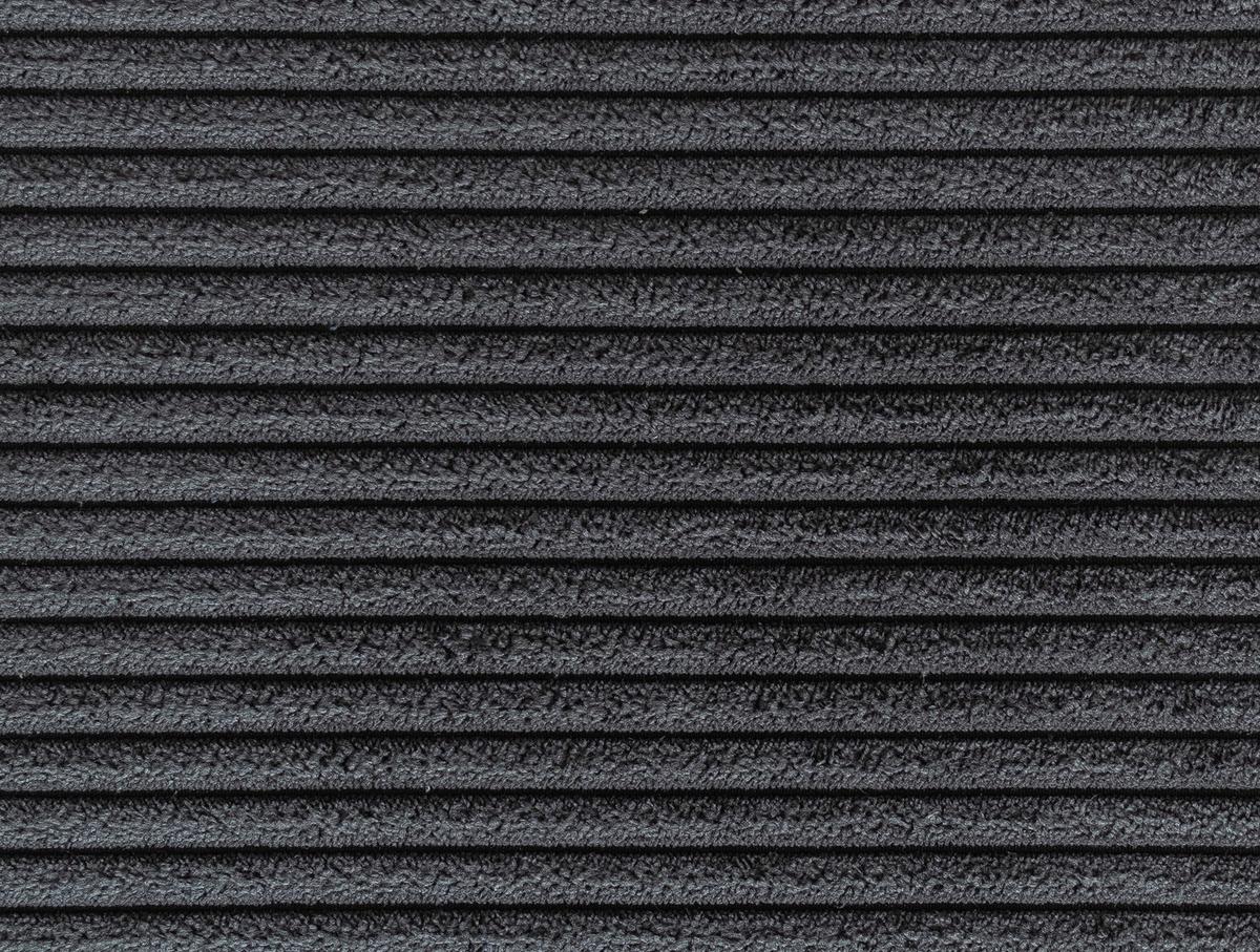 Sedací souprava CÉLINE U, levá, tmavě šedý manšestr - černá/tmavě šedá, kov/textil (192/330/165cm) - MID.YOU