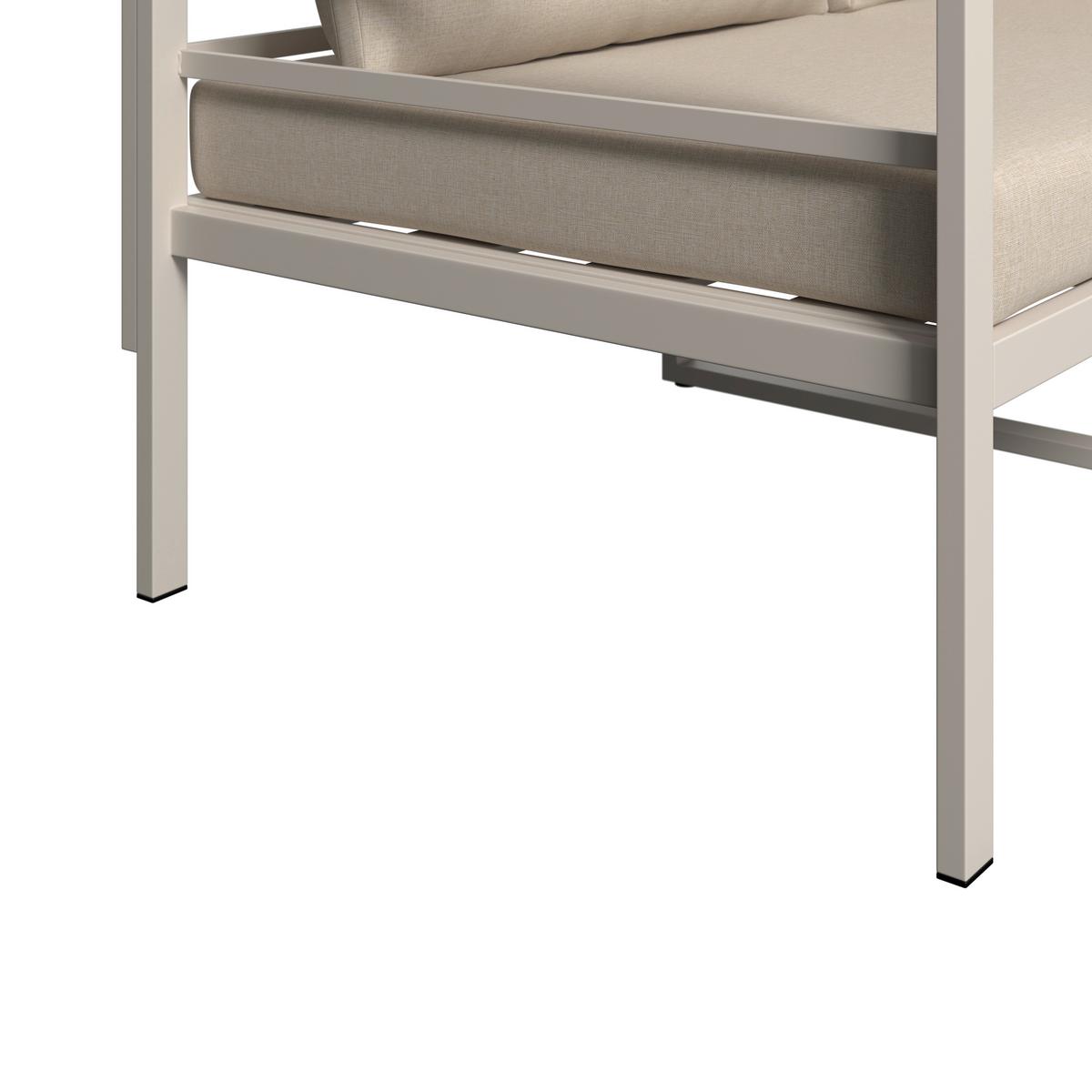Loungegarnitur Algarve - Beige/Grau, MODERN, Holz/Textil (228/218cm) - Beldano