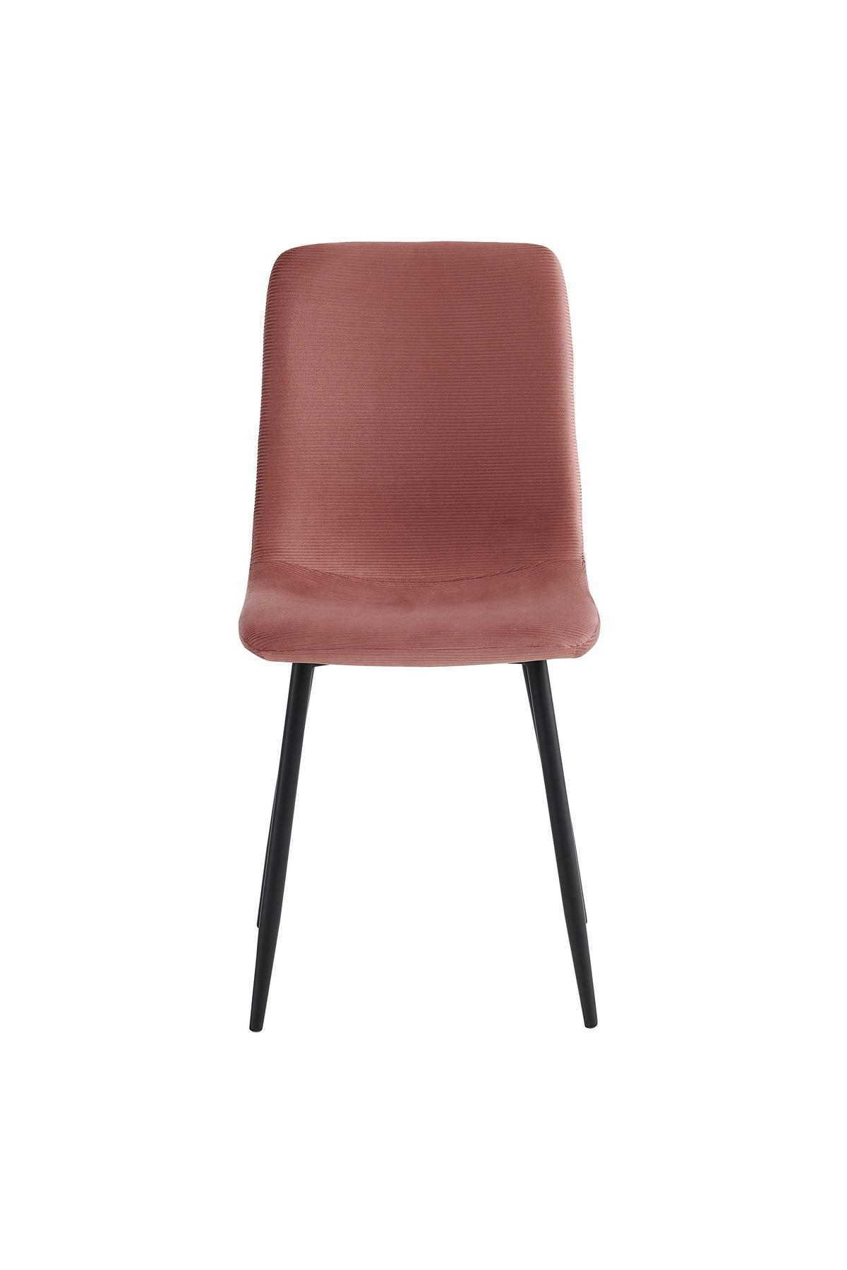 Stuhl-set Leipzig S 2er-Set - Altrosa/Schwarz, MODERN, Textil/Metall (44/92/54cm) - MID.YOU