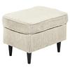 Hocker Oskar Creme B: 63 cm - Creme/Schwarz, Basics, Textil (63/43/42cm) - MID.YOU