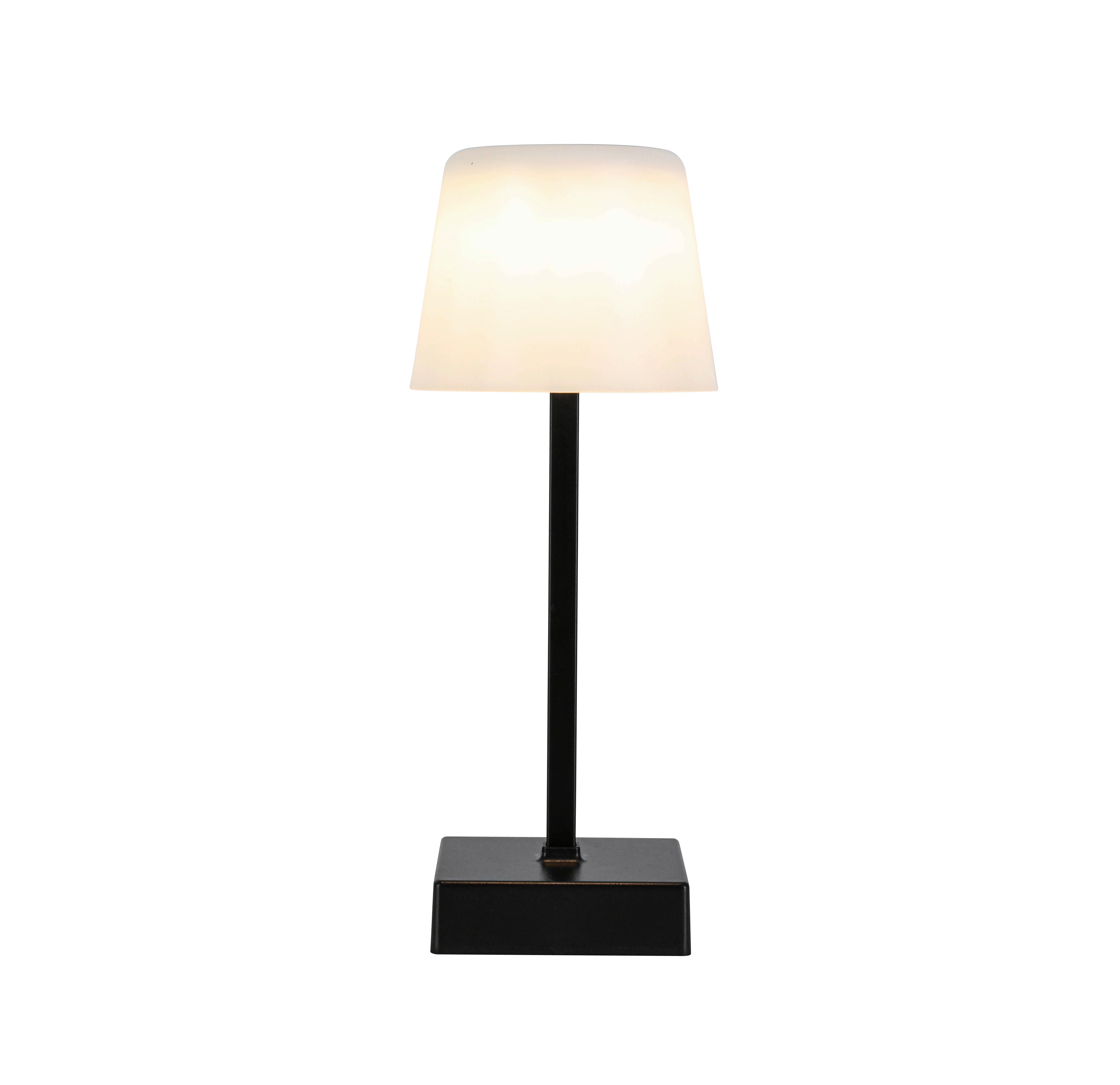 NABÍJATEĽNÁ STOLNÁ LAMPA EMO - čierna/biela, Modern, kov/plast (10,5/25cm) - Mömax