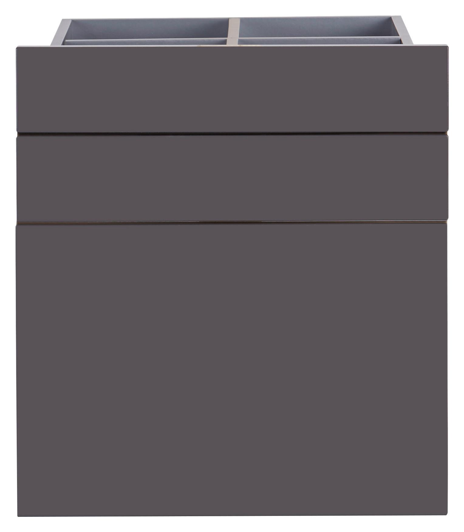 Schubladeneinsatz Unit Anthrazit B: 45,3 cm 3 Fächer - MODERN, Holzwerkstoff (45,3/50,3/47cm) - Ondega